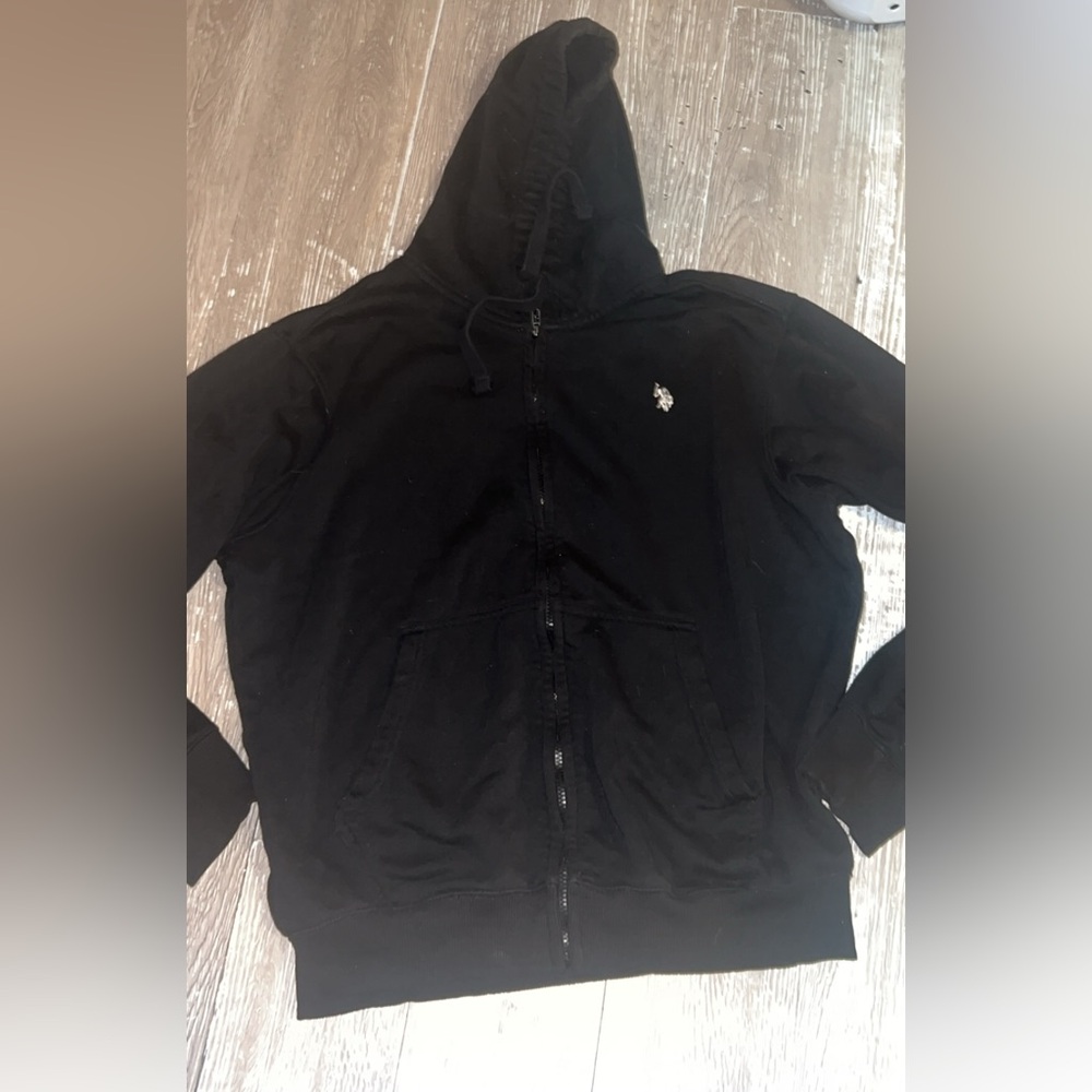 U.S. Polo Assn. Black Hoodie Jacket